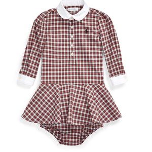 Ralph Lauren Baby Girls Tartan Dress and Bloomers